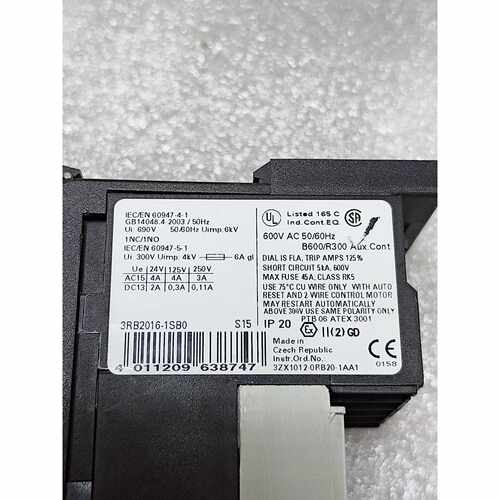 询价3RB2016-1SB0热过载继电器
