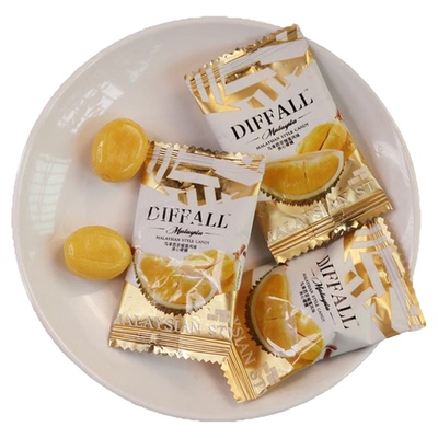 DIFFALL榴莲糖榴莲味夹心硬糖