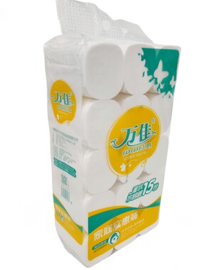 万佳木浆卫生纸卷纸家用实惠装