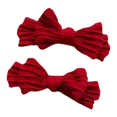 红色蝴蝶结头绳2024新款高弹力皮套扎头发皮筋女发绳本命年头发饰