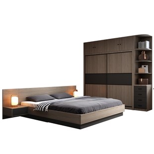 北欧卧室家具套装组合全屋主卧家用床和衣柜整套家具成套婚房家私