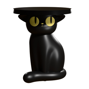 创意猫咪茶几落地摆件客厅沙发旁家用高级感可爱边几乔迁搬家礼物