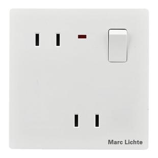 86型家用10A墙壁插座二二插带开关可控灯错位四孔斜二孔电源插座