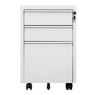 文件柜活动柜矮柜 三层抽屉柜铁皮柜办公柜储物柜 桌下移动