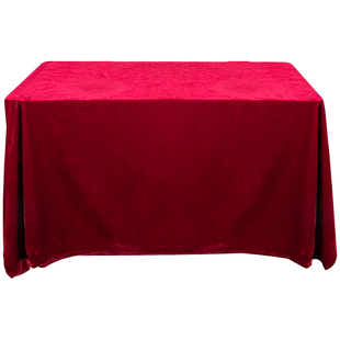 安枫红色桌布订婚结婚红布绒布加厚定制会议桌布长方形金丝绒台布