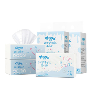 舒洁轻乳纸100抽系列宝宝用乳霜纸云柔巾保湿纸巾