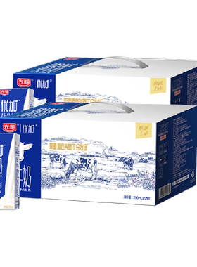 光明优加纯牛奶250ml×24盒×1组