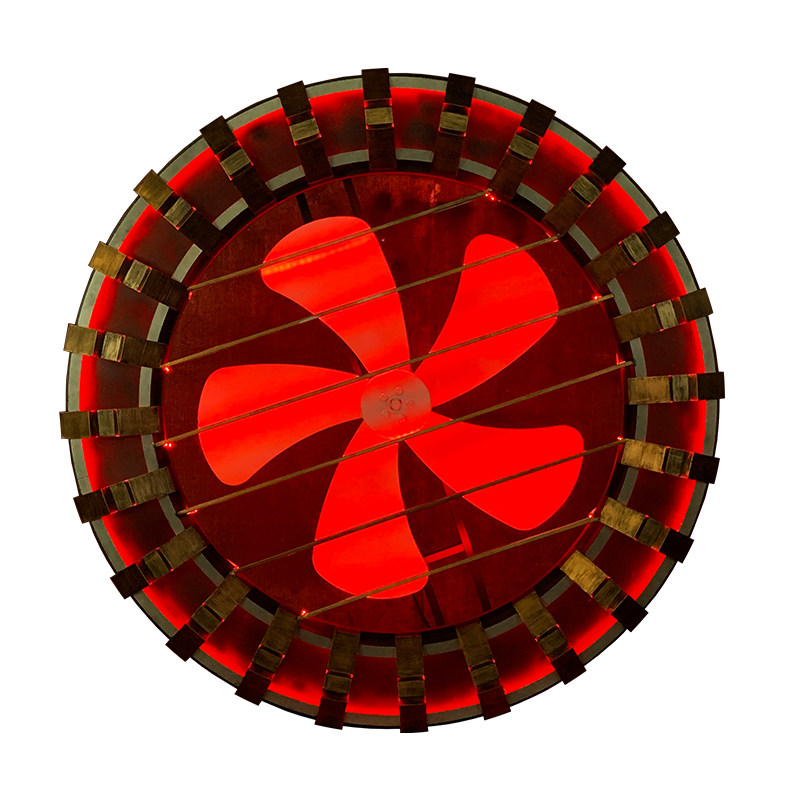 酒吧工业风手工金属涡轮风扇灯饰