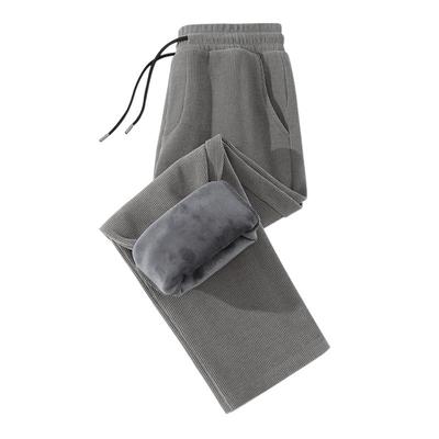 雪尼尔加绒裤子男款直筒休闲裤