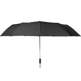 赛维纳自动商务男士黑色雨伞加固加粗耐用防风三折伞超大折叠12骨