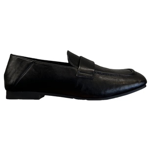 高级时髦感~韩版冬加绒软底方头气质显瘦一脚蹬乐福鞋女鞋小皮鞋