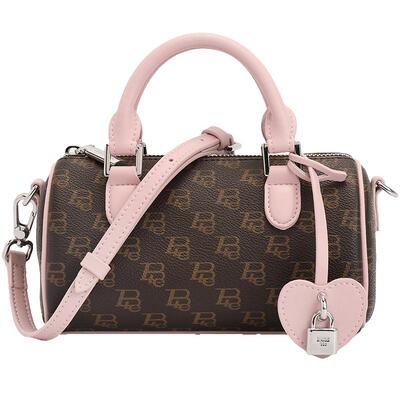 百丽包包女冬新单肩斜挎手提波士顿包老花质感大容量X7154DX4