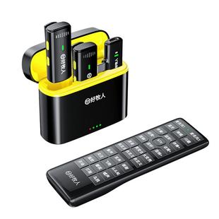 无线领夹式麦克风收音麦器夹领直播设备手机降噪声卡一拖三一拖四