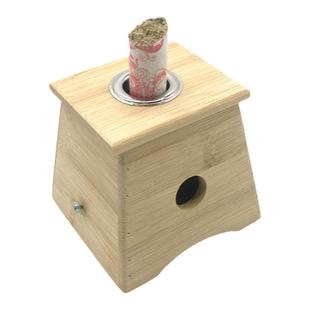 加厚竹制单孔艾灸盒随身灸温灸仪器具楠竹灸器艾条罐足三里涌泉穴