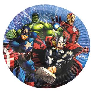 漫威超级英雄主题宝宝生日派对装饰布置一次性桌布纸盘纸杯蛋糕架