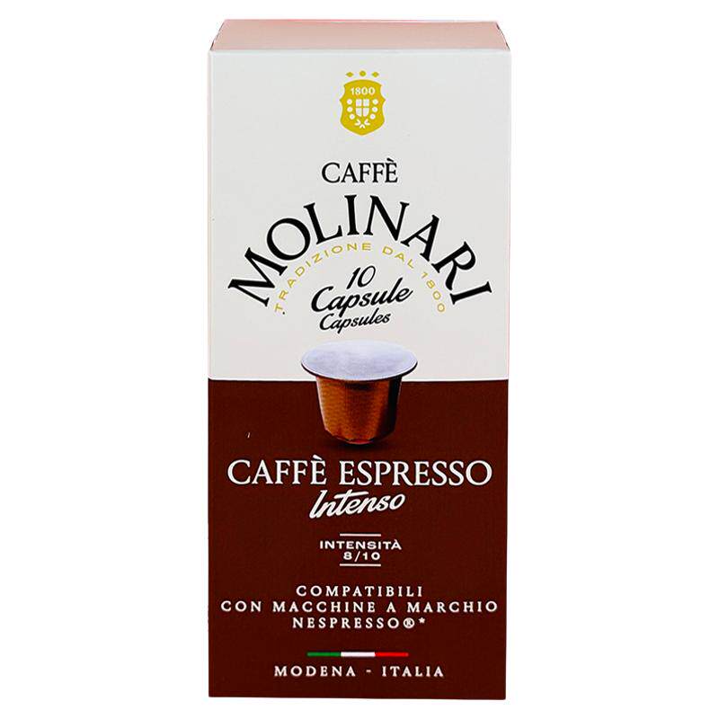 Molinari摩纳意大利进口意式浓缩咖啡胶囊兼容Nespresso浓郁莫利