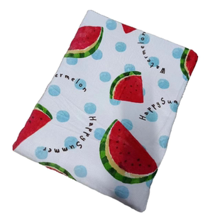 外贸纯棉割绒线圈 白色西瓜毛巾被 盖毯全棉家用休闲毯微瑕