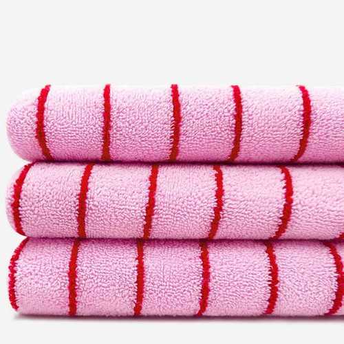 全棉色织条纹毛巾布条纹布布料色卡巾毛巾布毛巾沙滩彩条吸水面料