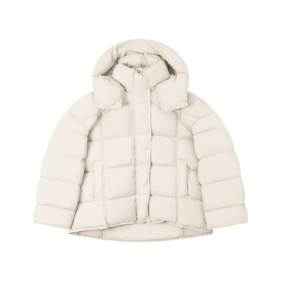 熙薇『暴雪时分』2025冬季新款一手长方块泡芙连帽羽绒服H6831