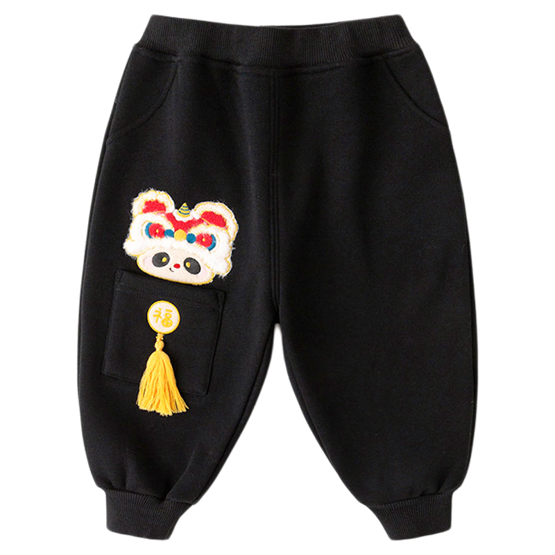 宝宝冬季裤子拜年服儿童新年衣服男童女童唐装童装婴幼儿长裤年装