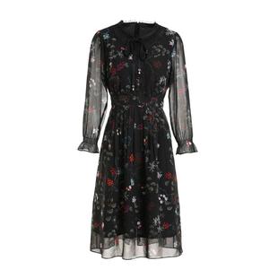 乔万尼商场同款法式淑女连衣裙好看流行微透设计感收腰裙EI1E955