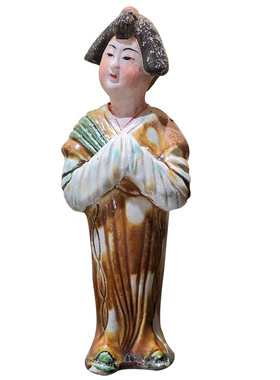 洛邑三彩陕博陶俑把玩