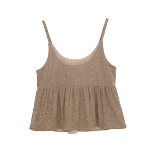 荒荒家碎花吊带上衣2025秋季新款法式复古叠穿无袖背心内搭外穿女