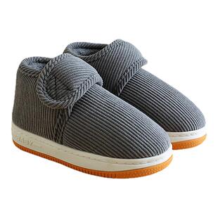 亲子新中式冬季儿童棉拖鞋防滑男女儿童手工棉鞋包跟外穿加绒加厚