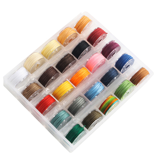 盒装25色彩虹圆蜡线 手缝线 串珠线绳编织手链0.45/ 0 .55/0.65mm
