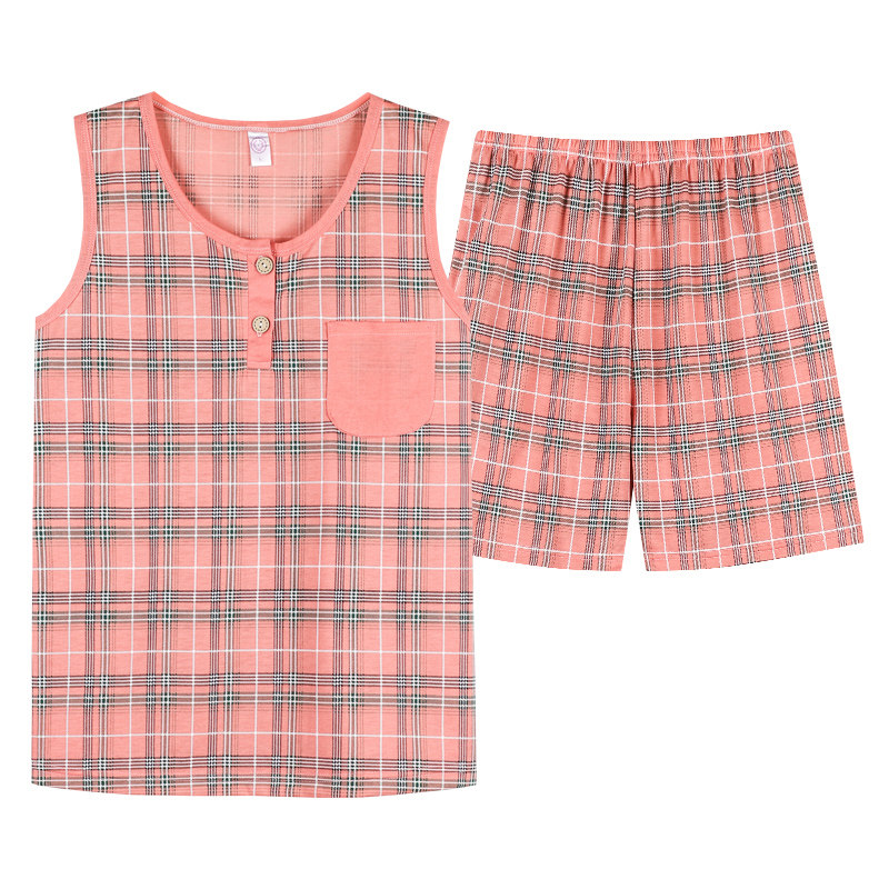 女中老年大码背心家居服套装