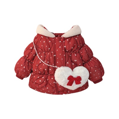 女童加绒棉服外套冬季超厚