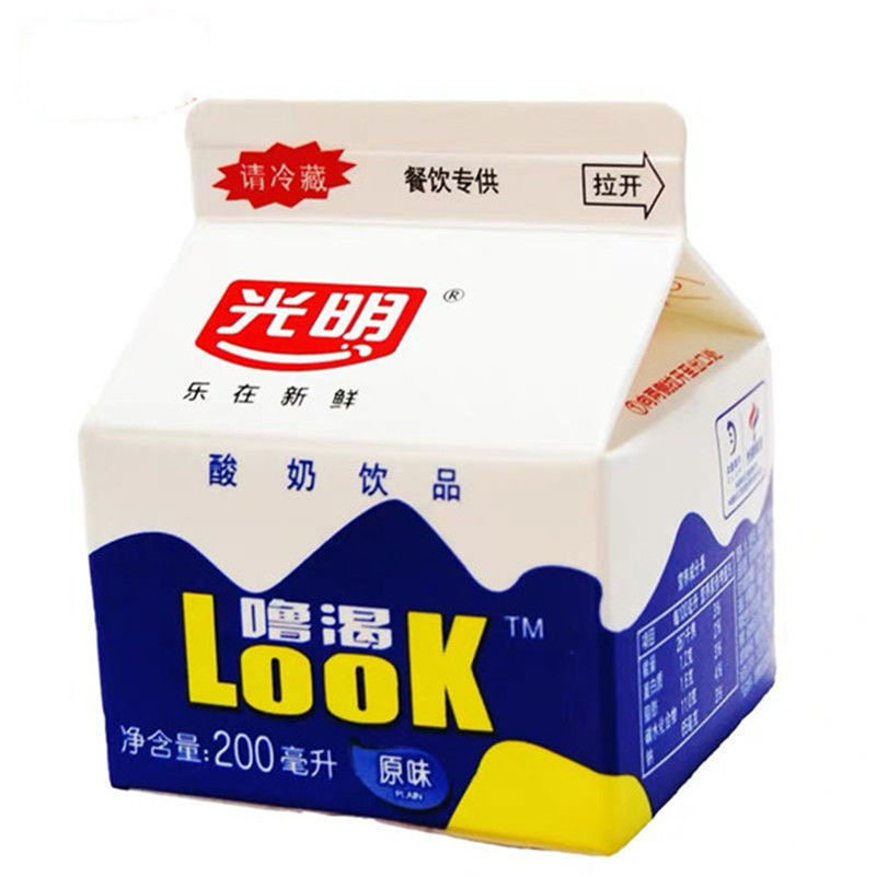 光明200ml酒店佐餐原味酸牛奶