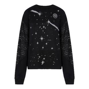 TCH私服烫钻设计感时尚休闲百搭圆领卫衣女25秋季新款T75C11B1017