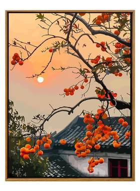柿柿如意风景数字油画diy