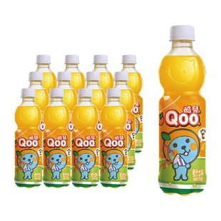 可口可乐美汁源「酷儿」Qoo果味/果汁饮料橙汁瓶装饮品450ml*12瓶