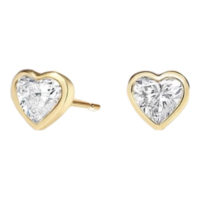 CHESNOW心形钻石耳钉小众高级感