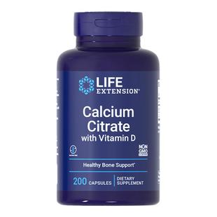 沿寿LIFE钙片VD柠檬酸钙维生素D3青少年成人中老年孕妇补钙片进口