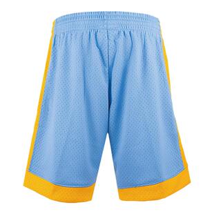 MN湖人队01-02赛季球裤美式复古撞色正品运动网眼短裤男球迷版NBA