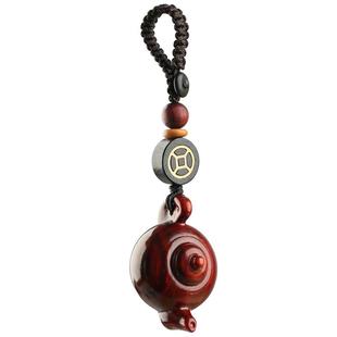 紫檀木把把壶汽车钥匙扣挂件把把胡小壶茶壶手把件男女手机链吊坠