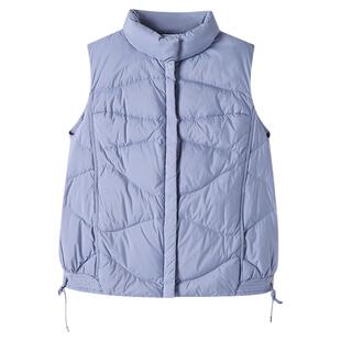 声雨竹年秋冬季新款半高领羽绒服背心立领女短款百搭保暖外套