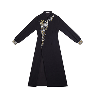 金银错织造司原创宋制汉服凤鸟花卉纹立领外套一片式褶裙改良宋裤