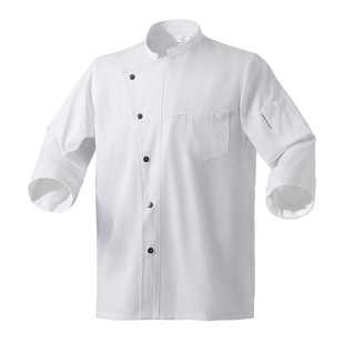 面点农庄厨师工作服长袖饭酒店餐饮厨房男春冬装铜扣专业定制logo