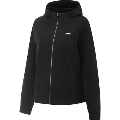 李宁连帽女针织连帽外套运动服