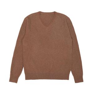 鹿王100%山羊绒衫男中V领变化组织套衫商务休闲百搭25年秋冬新款