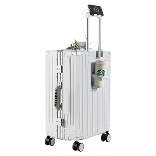 多功能行李箱新款女20寸登机拉杆箱铝框加厚耐用大容量28寸密码箱