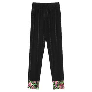 2026年Outlets专柜 深圳南油NY春装国风松紧腰微弹九分裤休闲裤女