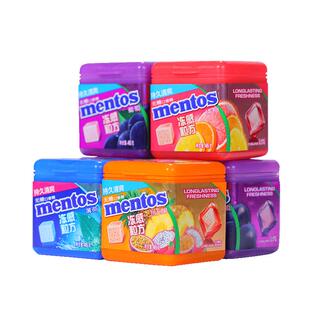曼妥思冻感粒方无糖口香糖盒装强劲薄荷味软糖西瓜味清凉清新口气