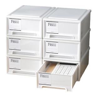 日本天马株式塑料抽屉式收纳箱桌面小物品收纳盒化妆品文件整理箱