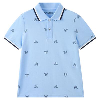 elandkids男童运动学院风POLO衫