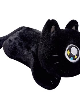 德文猫抱枕大眼黑猫陪睡公仔